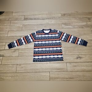 Hanna Andersson 100% organic cotton Scandi snowflake fair isle pajama top plus